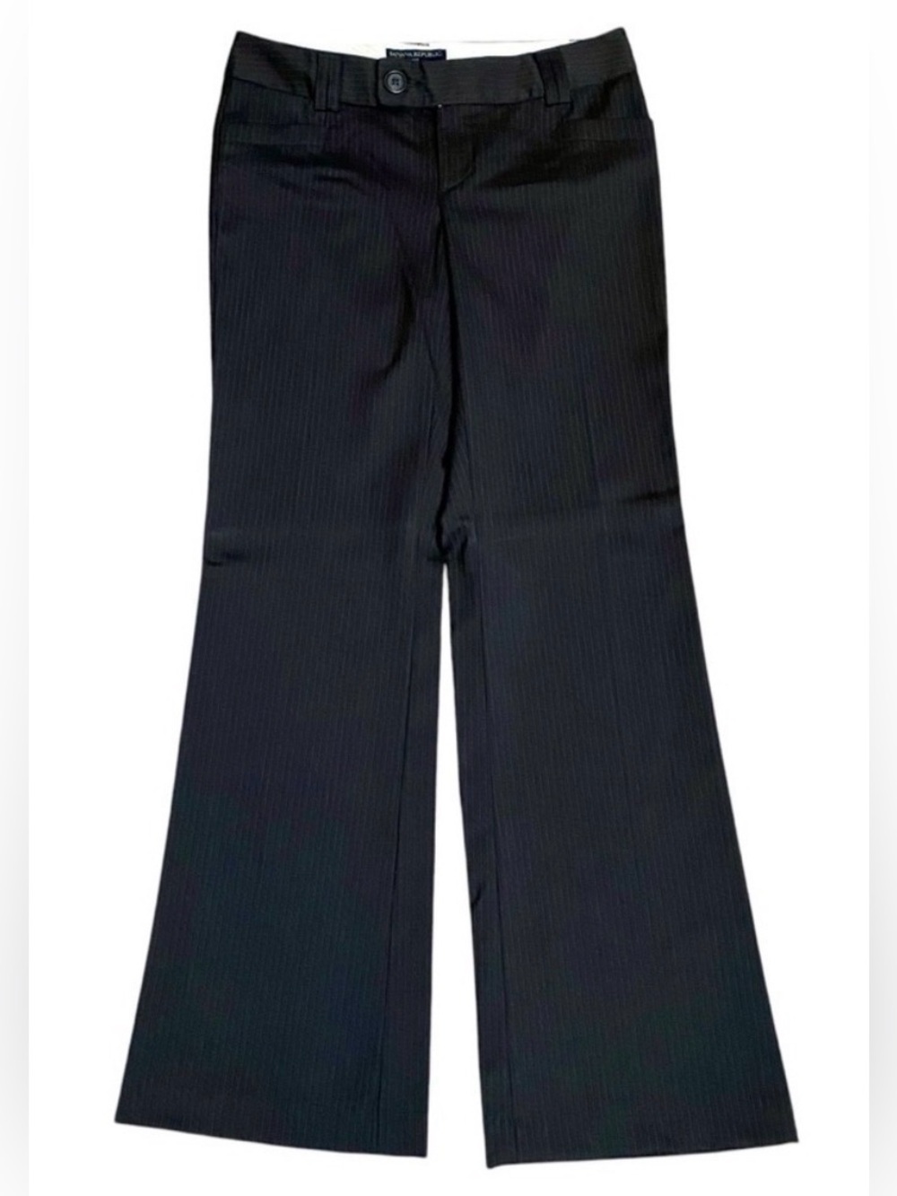 Banana Republic Factory Petite Bootcut Pinstripe Dress Pants Brown 4P